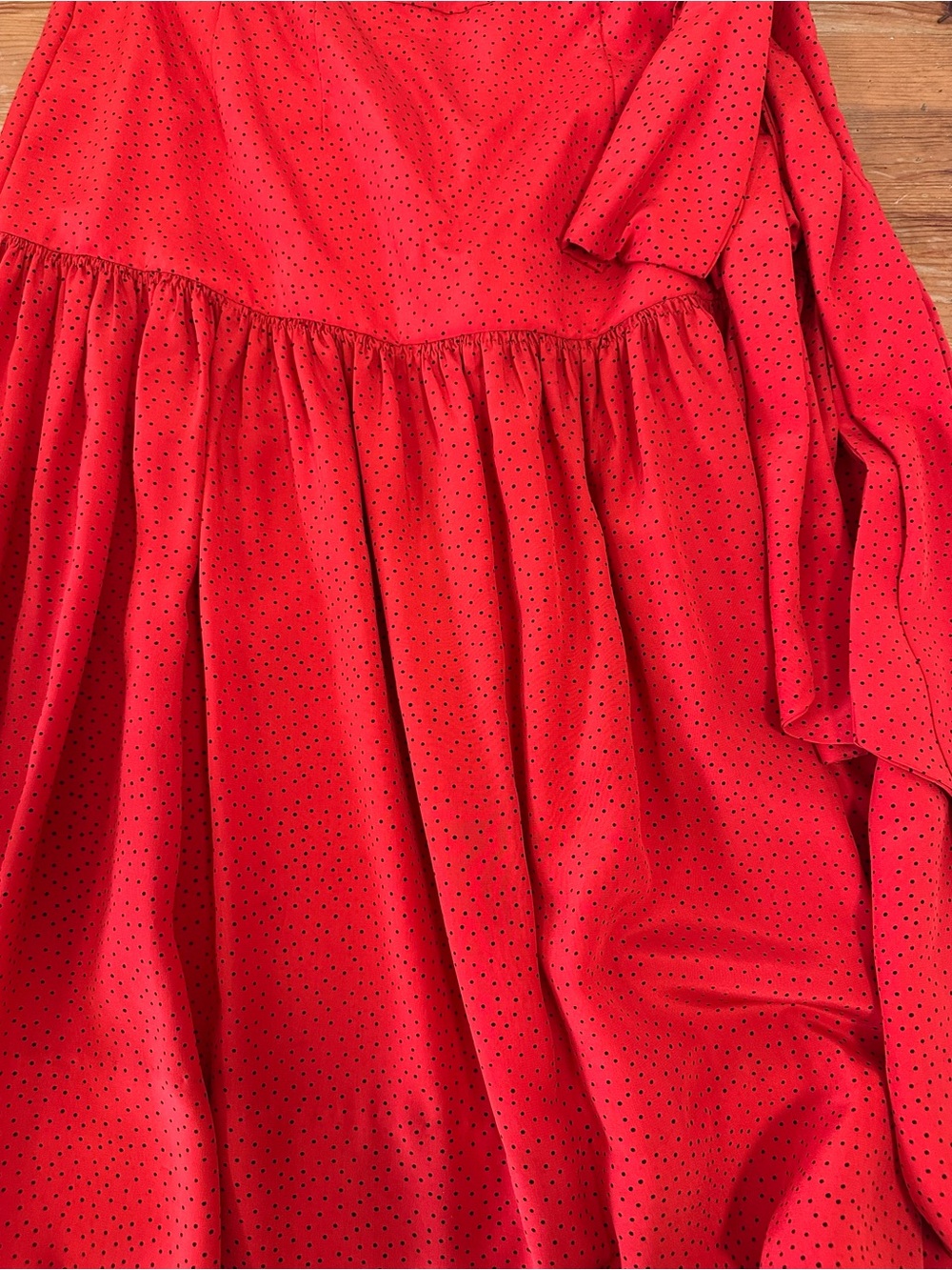 Vintage Red Polka Dot Tiered skirt